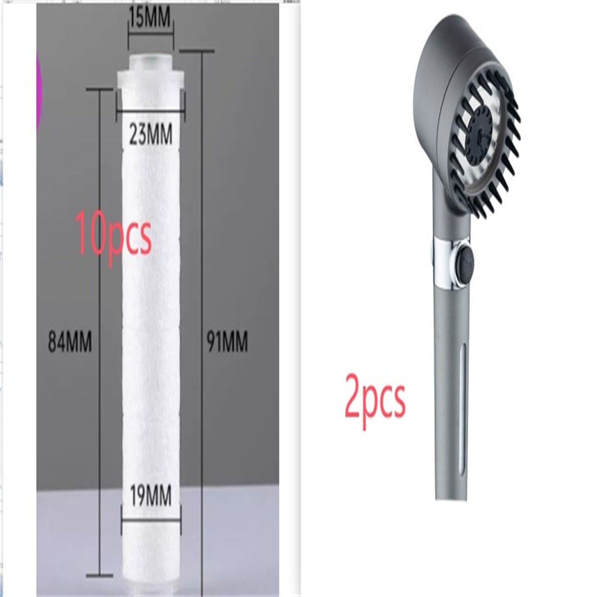 3 Modes Shower Head High Pressure Showerhead Portable Filter Rainfall Faucet Tap Bathroom Bath Home Innovative Accessories AuraRitmo