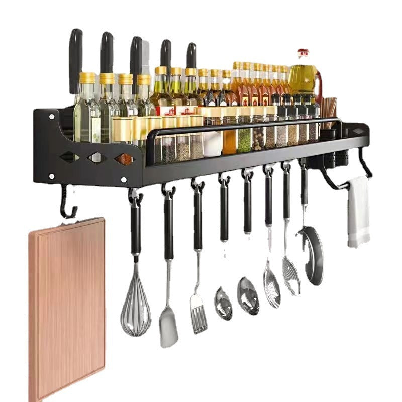 Kitchen Seasoning Shelf Wall-mounted Perforation-free Storage